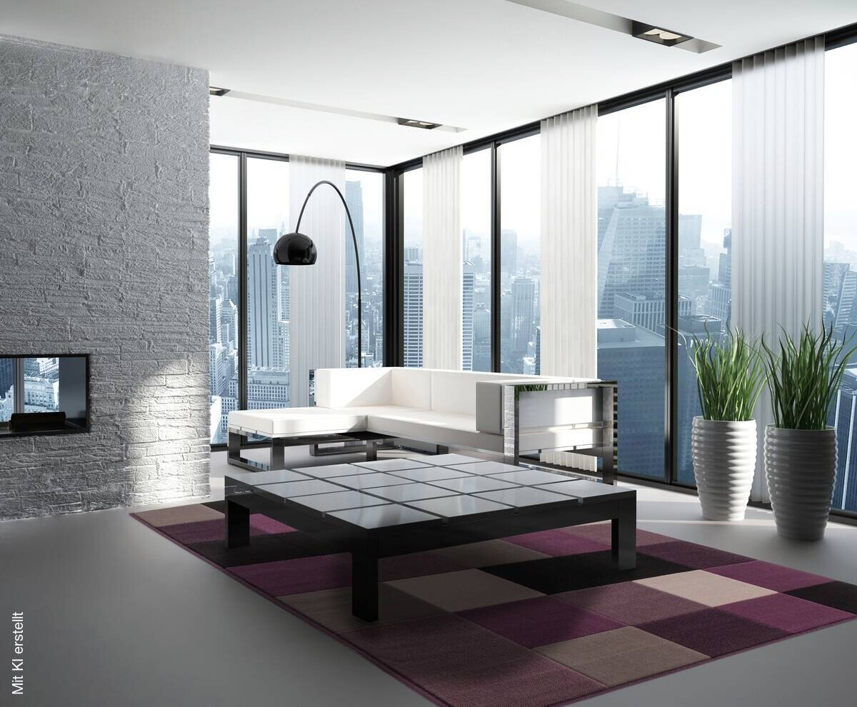 Kayoom Kurzflorteppich Sona 2034 silber B/L: ca. 80x150 cm