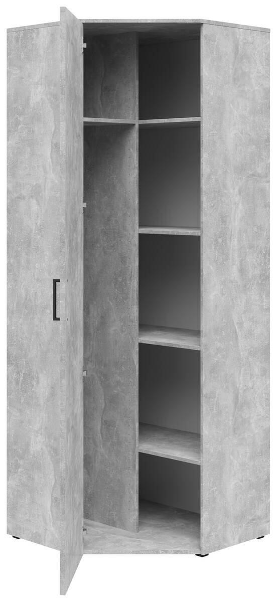 Schrank Multi-Stauraum Typ 43 Beton Optik B/H/T: ca. 101x195x79 cm