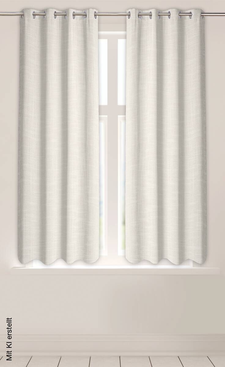Ösenvorhang Monza champagner 100% Polyester B/L: ca. 135x145 cm