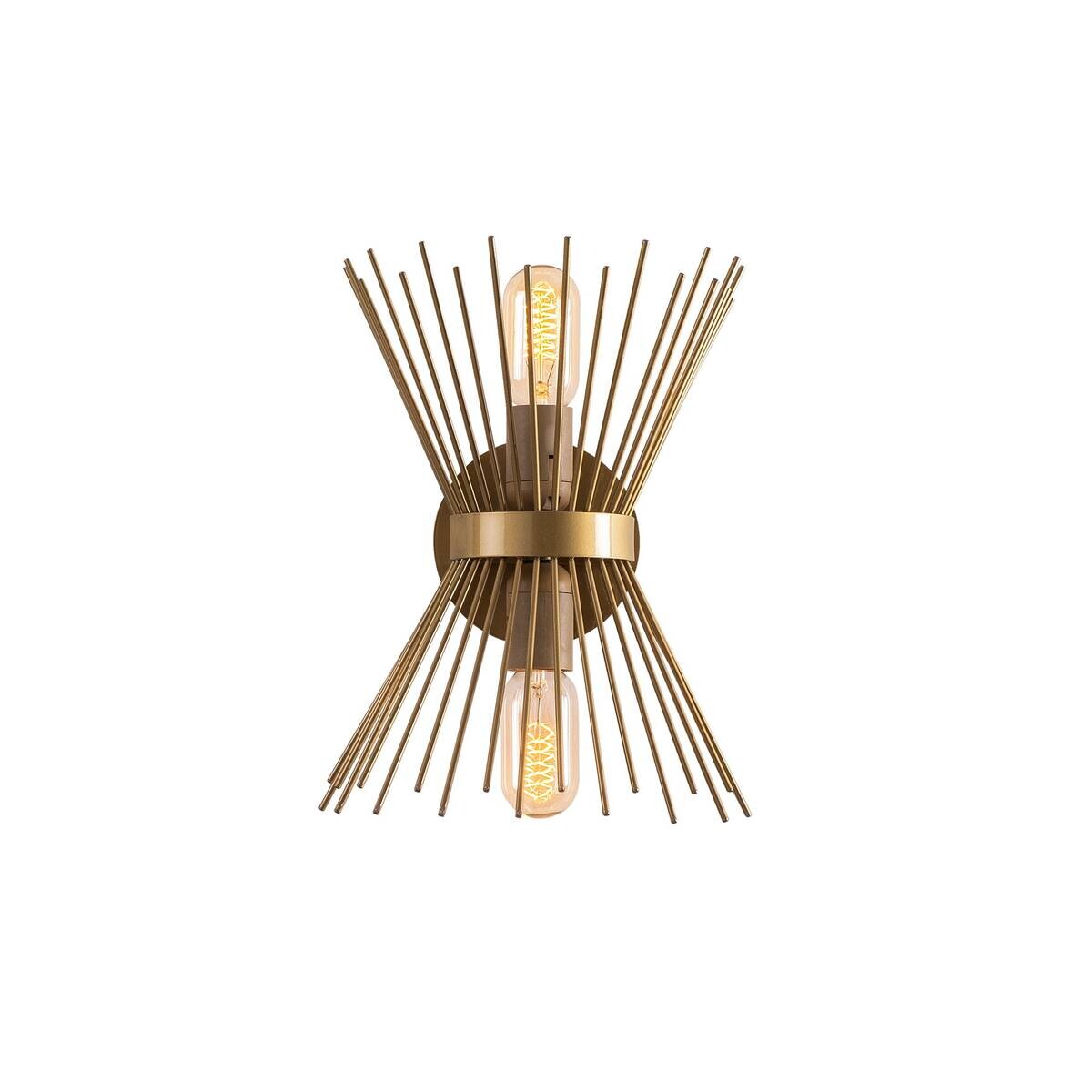 Opviq Wandleuchte Kirpi gold Eisen B/H/T/L: ca. 16x33x16x23 cm E27 1 Brennstellen