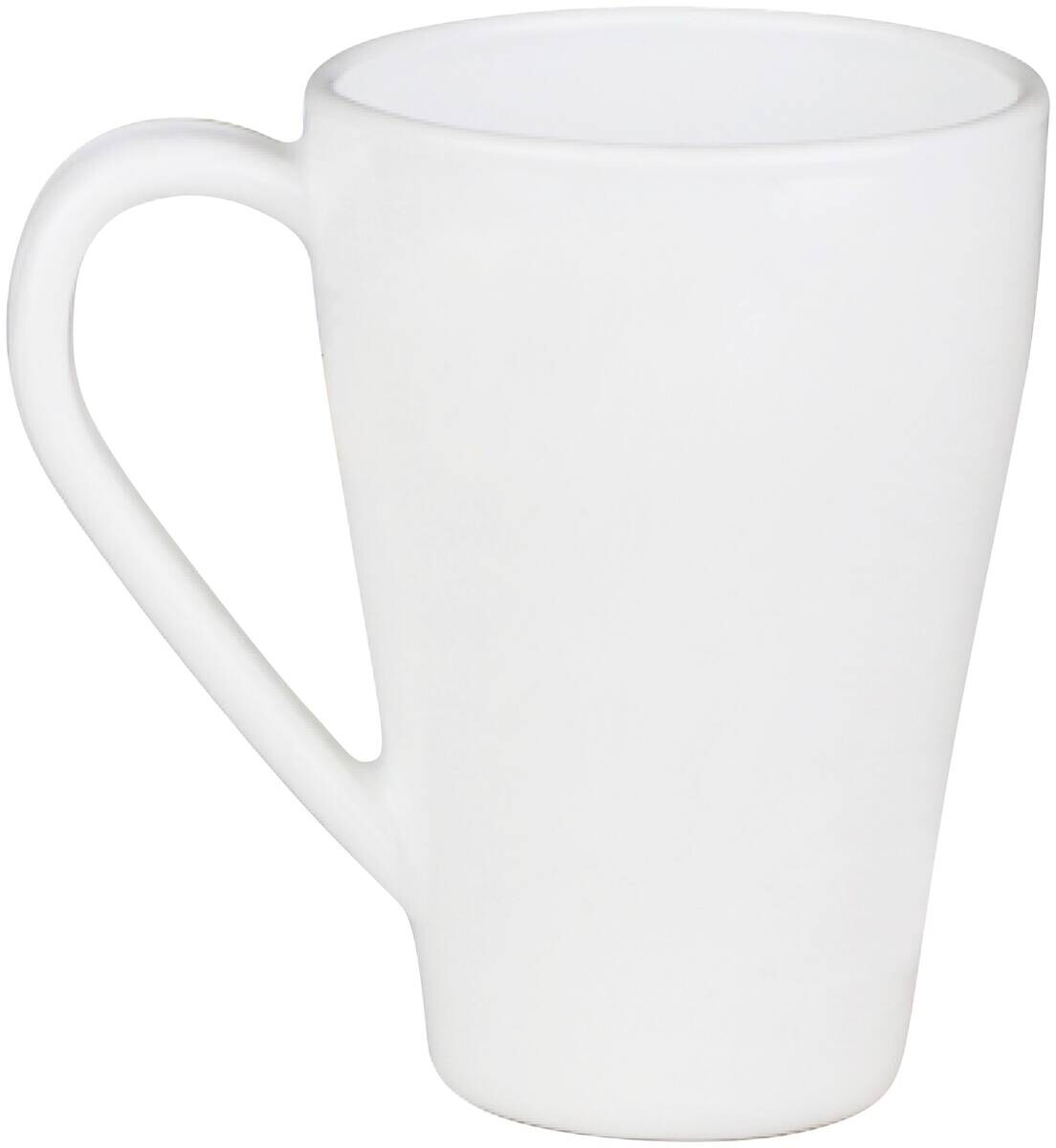 Kaffeebecher weiß Opal-Hartglas H/D: ca. 11x8,7 cm