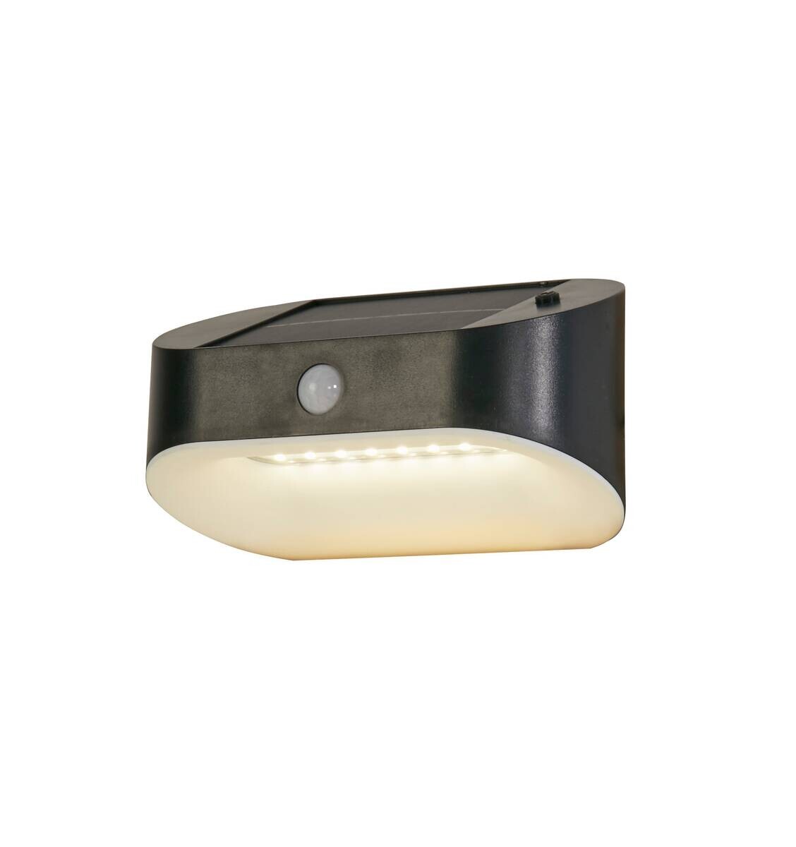 LED-Außenwandleuchte grau weiß B/H/T: ca. 17x9,5x9 cm