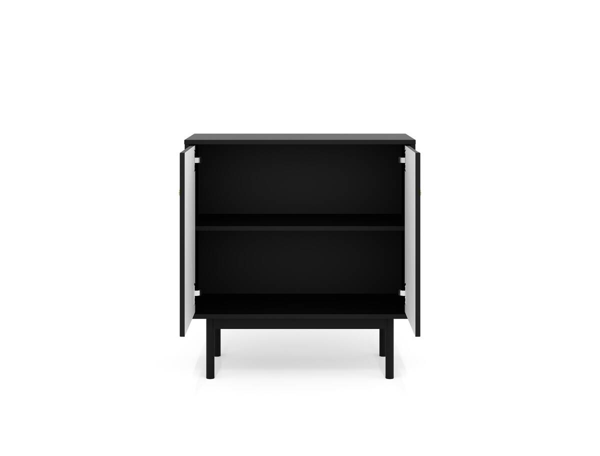 Kommode MAZOMA schwarz gold Optik B/H/T: ca. 79x82x39 cm