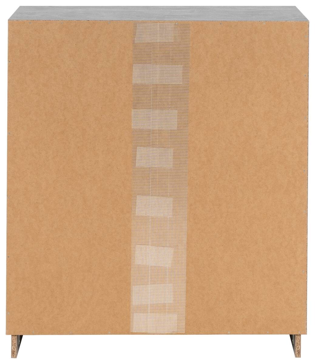 Kommode Phoenix Beton Optik weiß glänzend B/H/T: ca. 79x88x40 cm