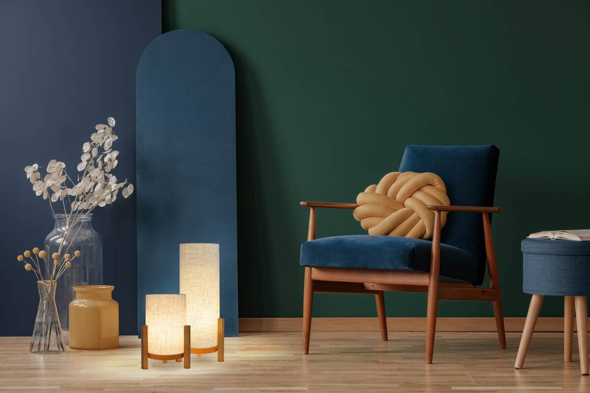 Näve Leuchten LED-Leuchten 5311427 natur Textil Holz B/H/T: ca. 22x48x22 cm null 1 Brennstellen