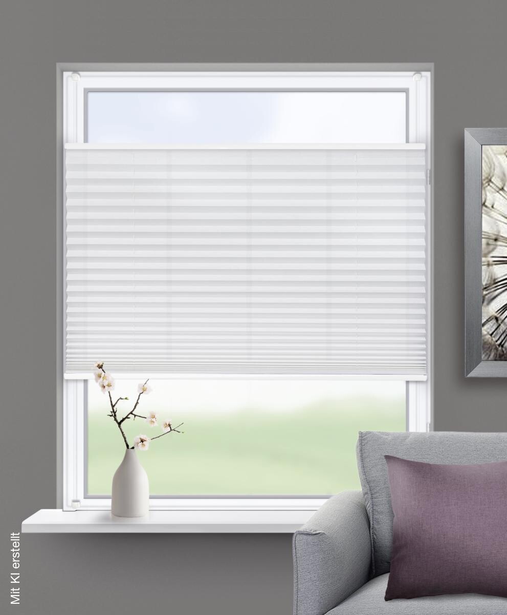 ACUS design collection Spannplissee weiß 100% Polyester B/L: ca. 90x130 cm