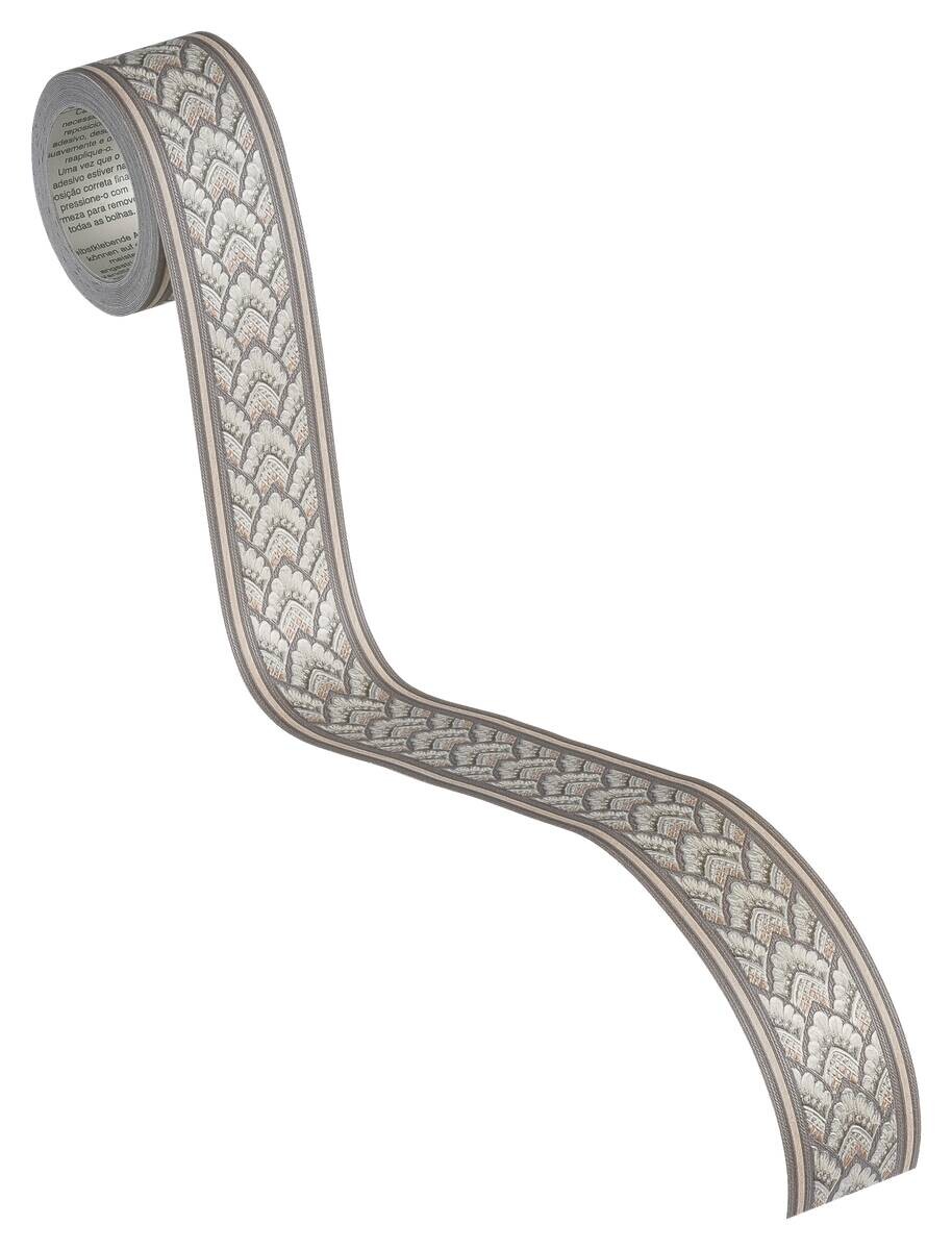 A.S.Creation Bordüre silber beige B/H/D: ca. 4x500x7 cm