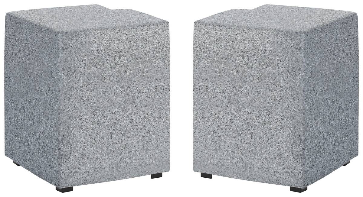 Nachtkonsolen Twins Silbergrau