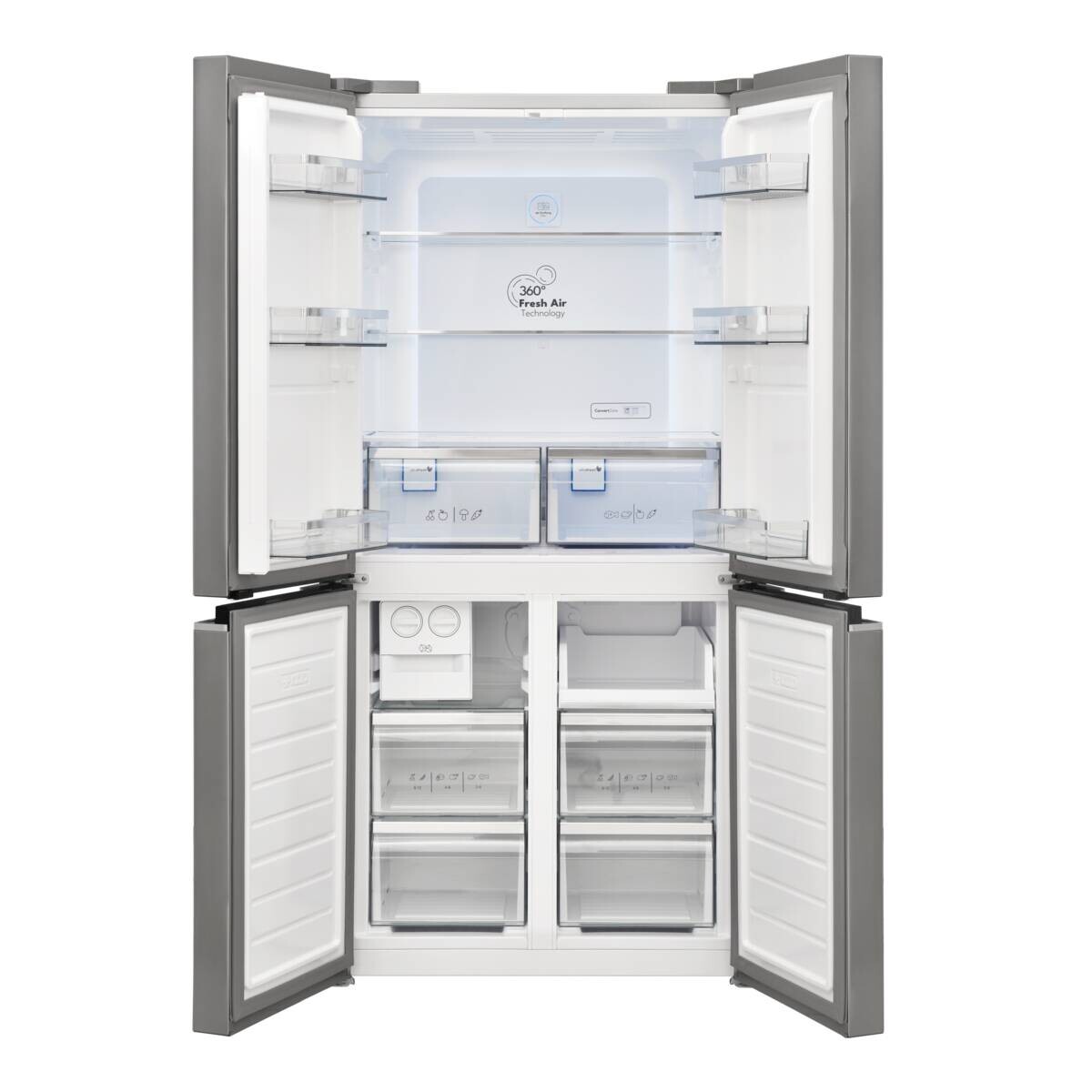 Vestel French-Door Kühl-/Gefrierkombination FD56021 EX Inox B/H/T: ca. 84x179x69 cm