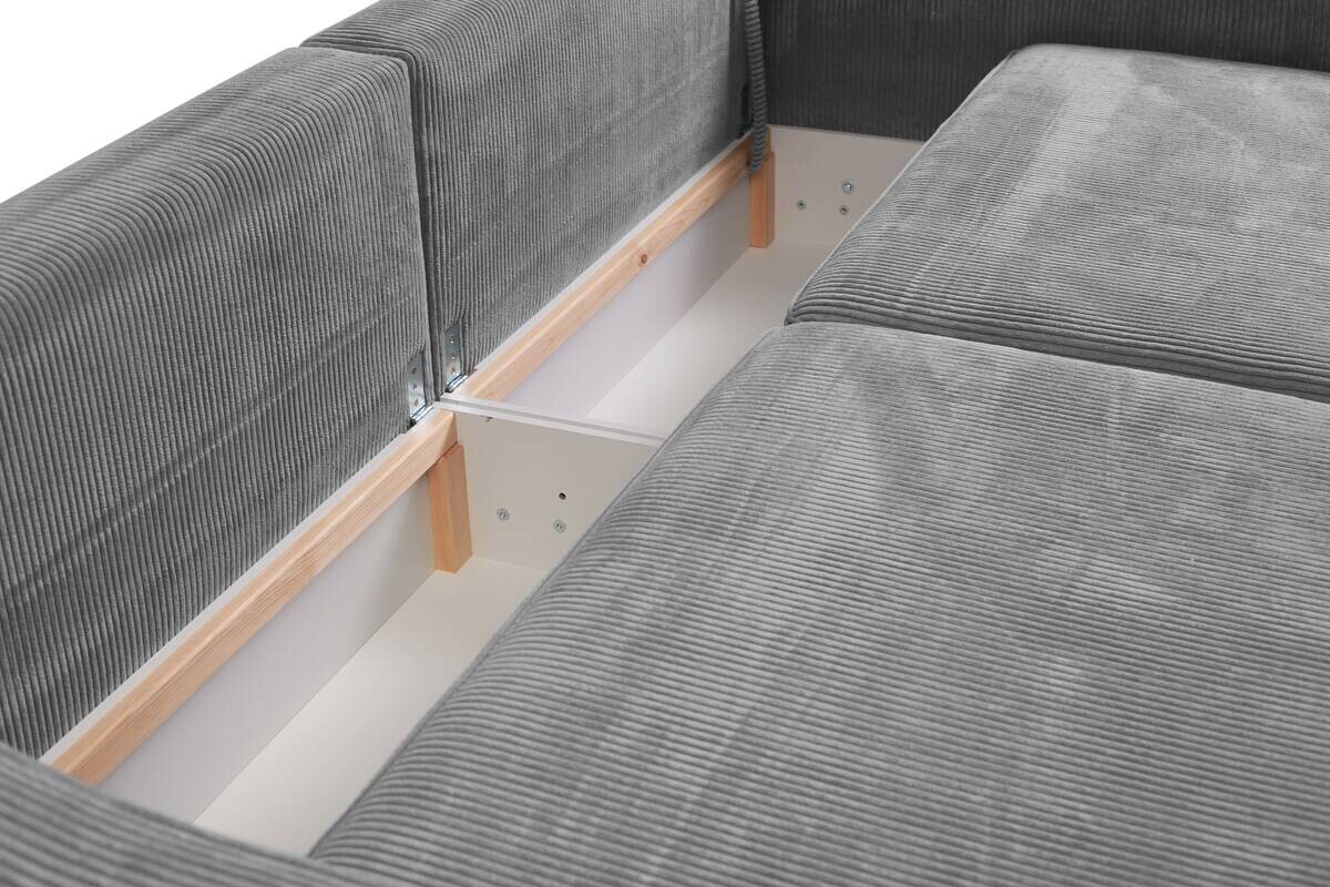 Big Sofa Evora dunkelgrau Microfaser B/H/T: ca. 276x71x137 cm