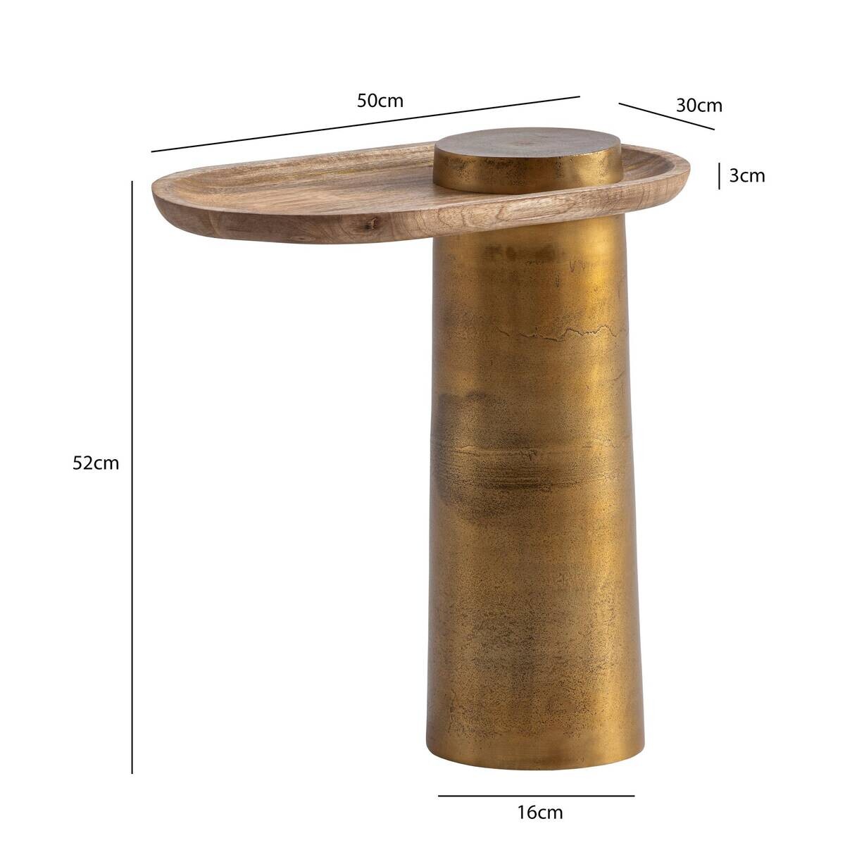 Beistelltisch Mango B/H/T: ca. 50x52x30 cm