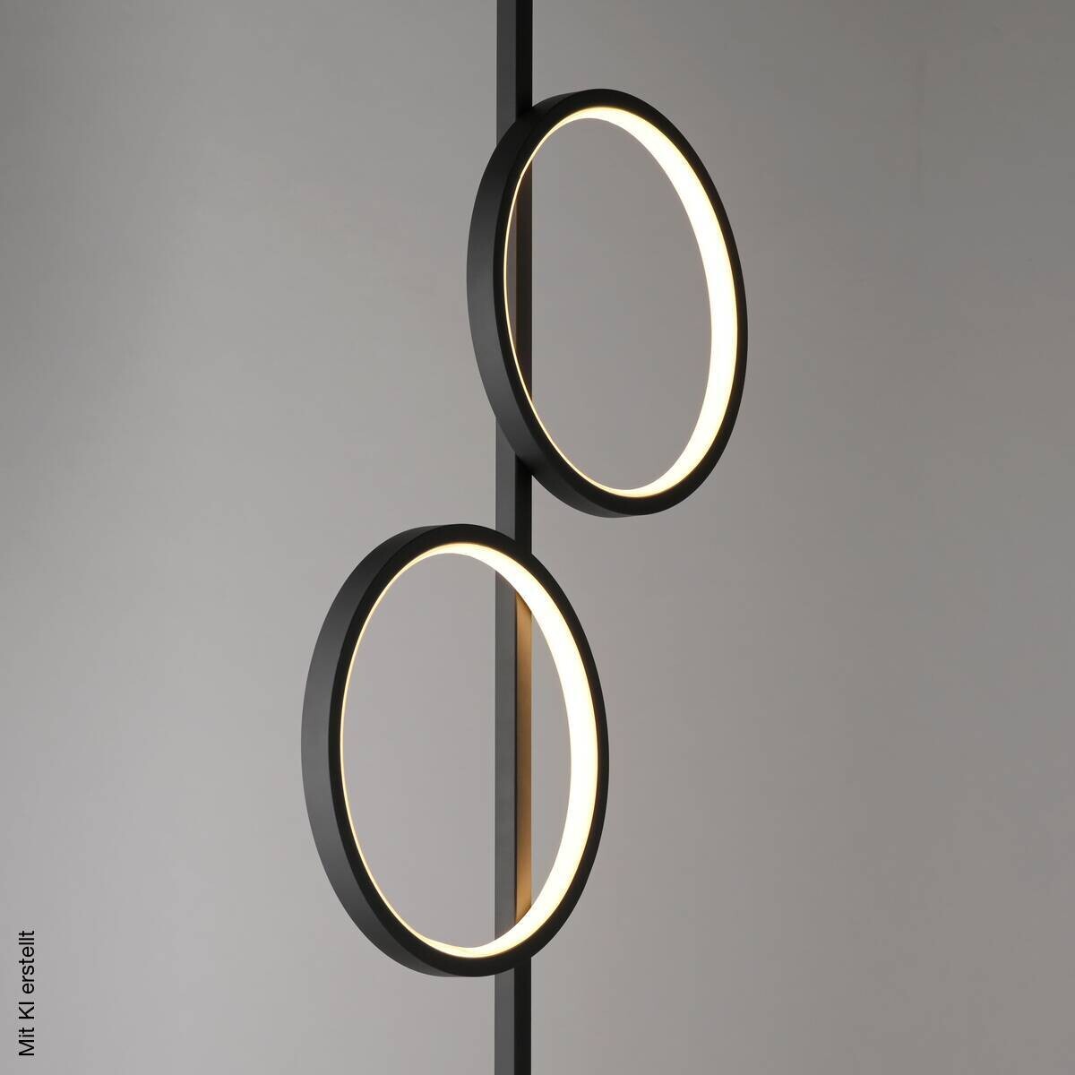 Just Light Stehlampe Mini-Ritus schwarz Eisen 2 Brennstellen