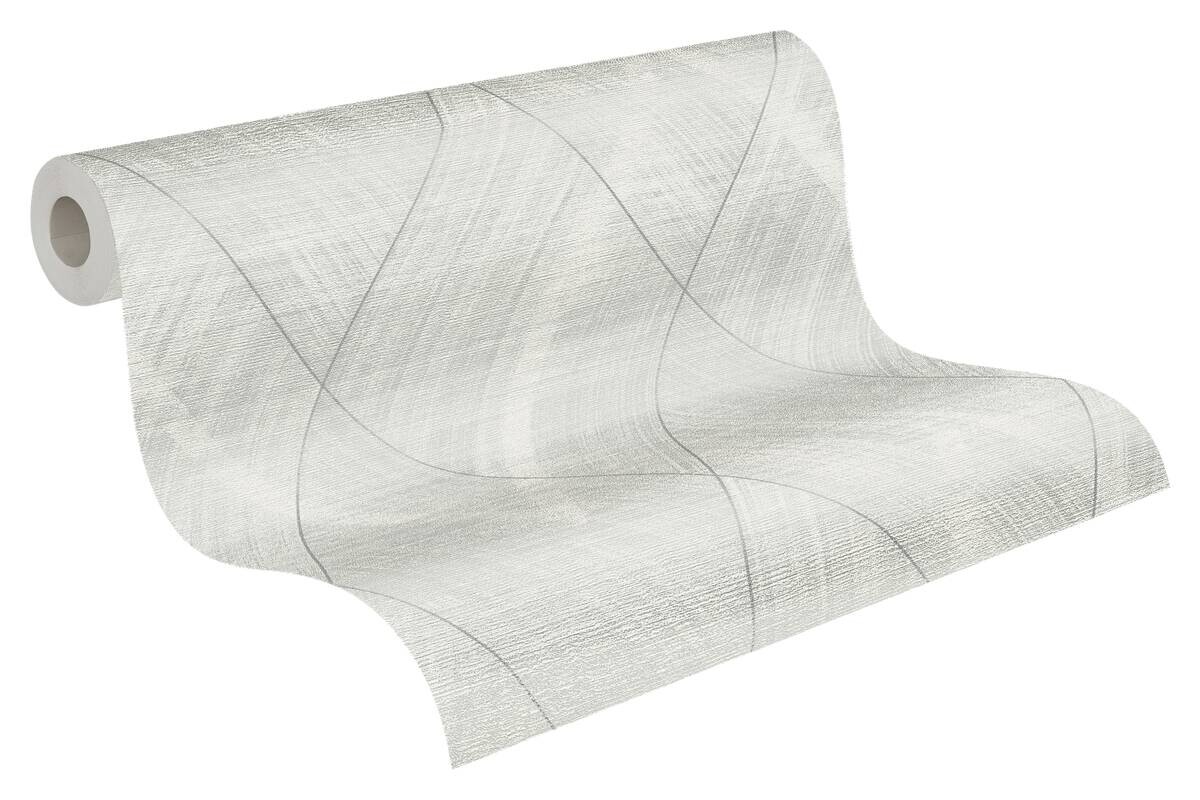 A.S.Creation Vliestapete creme weiß silber B/H/D: ca. 53x1005x8,4 cm