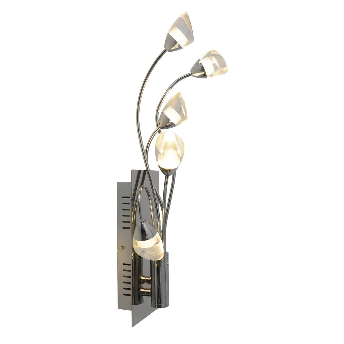 Näve Leuchten LED-Leuchten 1235142 Chrom Kunststoff Metall B/H/T: ca. 12x50x15 cm 5 Brennstellen