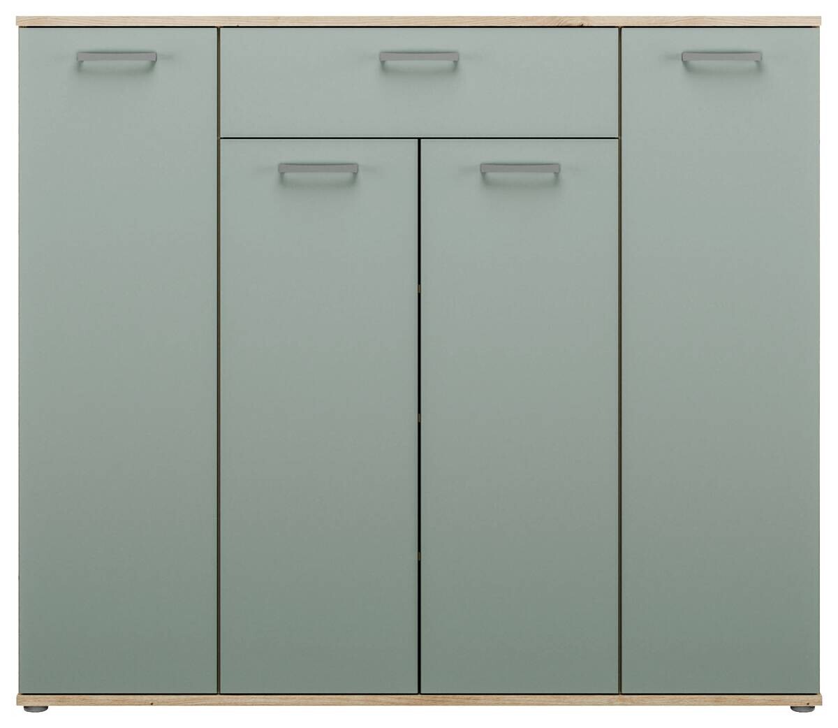 Kommode Eiche Artisan Nachbildung salbei B/H/T: ca. 139x121x35 cm