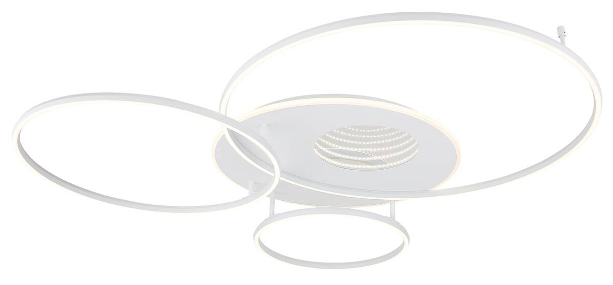 GLOBO Deckenleuchte Invertina Opal weiß Kunststoff Aluminium Metall B/H/L: ca. 105,3x13x126,4 cm 1 Brennstellen