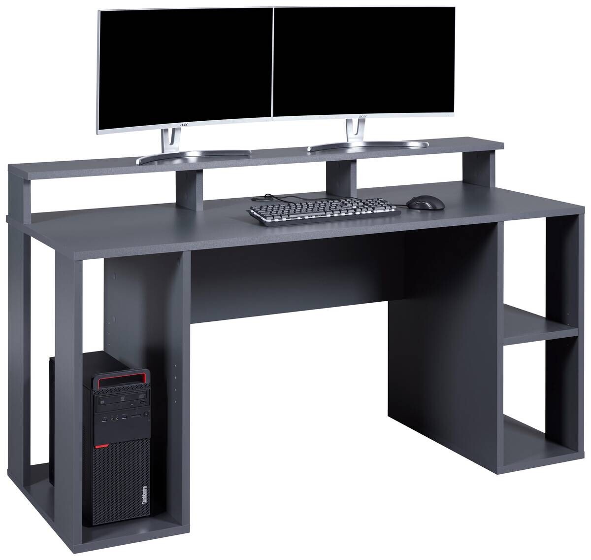 Schreibtisch Match Point anthrazit beschichtet Nachbildung B/H/L: ca. 91x76,5x160 cm