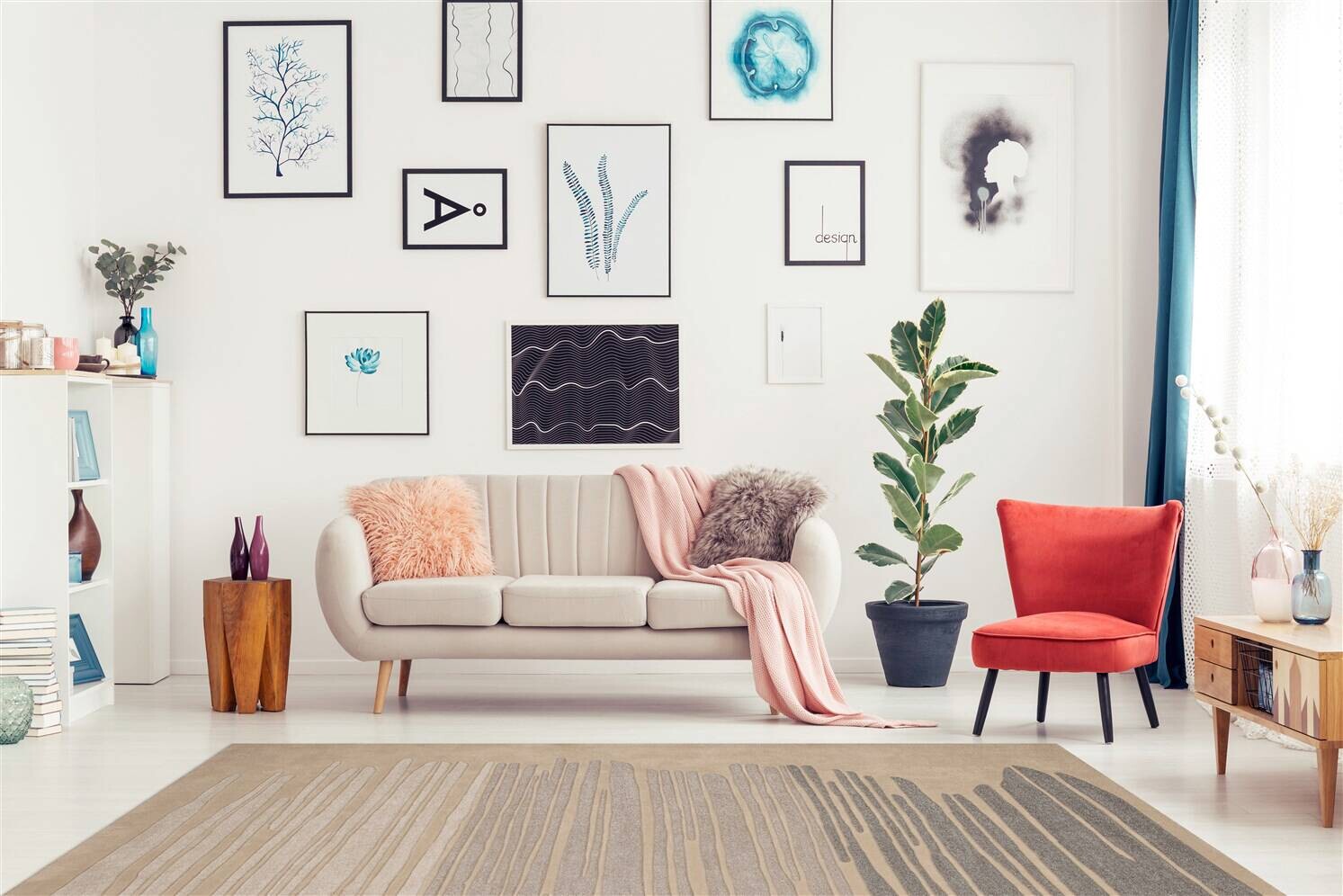 Arte Espina Kurzflorteppich Spirit Frisee 7103 beige B/L: ca. 120x180 cm