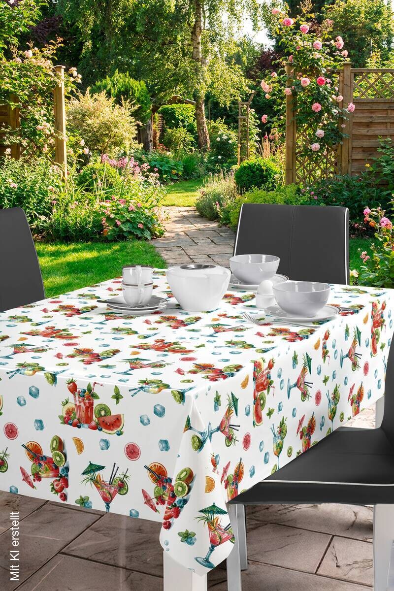 Milano Abwaschbarer Tischbelag Cocktail bunt B: ca. 140 cm