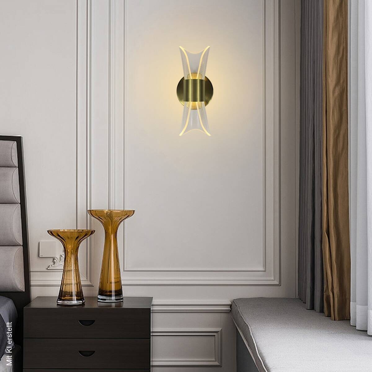POCOline LED-Wandleuchte Jella gold Acryl Metall B/L: ca. 22x10 cm