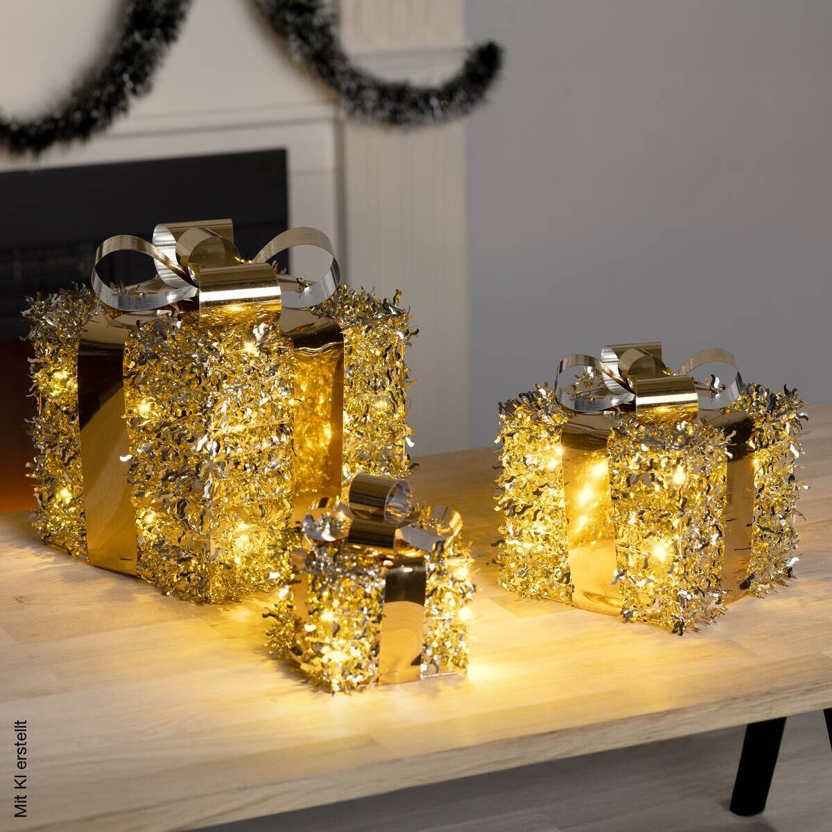Dekorationsartikel gold Metall B/H/L: ca. 20x24x20 cm