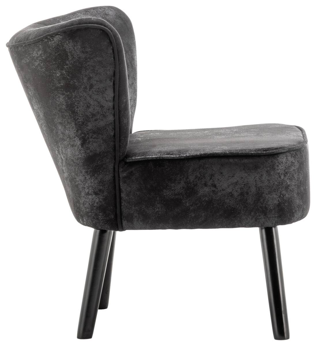 Sessel schwarz Vintage Microfaser B/H/T: ca. 57x76x68 cm