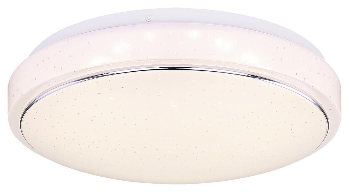 GLOBO Deckenleuchte Kalle weiß Opal Kunststoff Metall Chrom H/D: ca. 8x29 cm