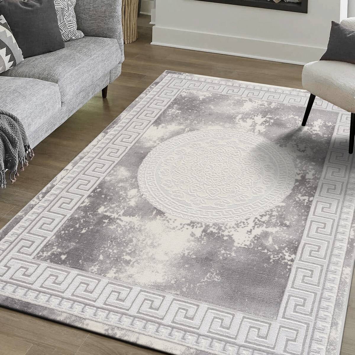 Sanat Teppich Harmony hellgrau B/L: ca. 120x160 cm