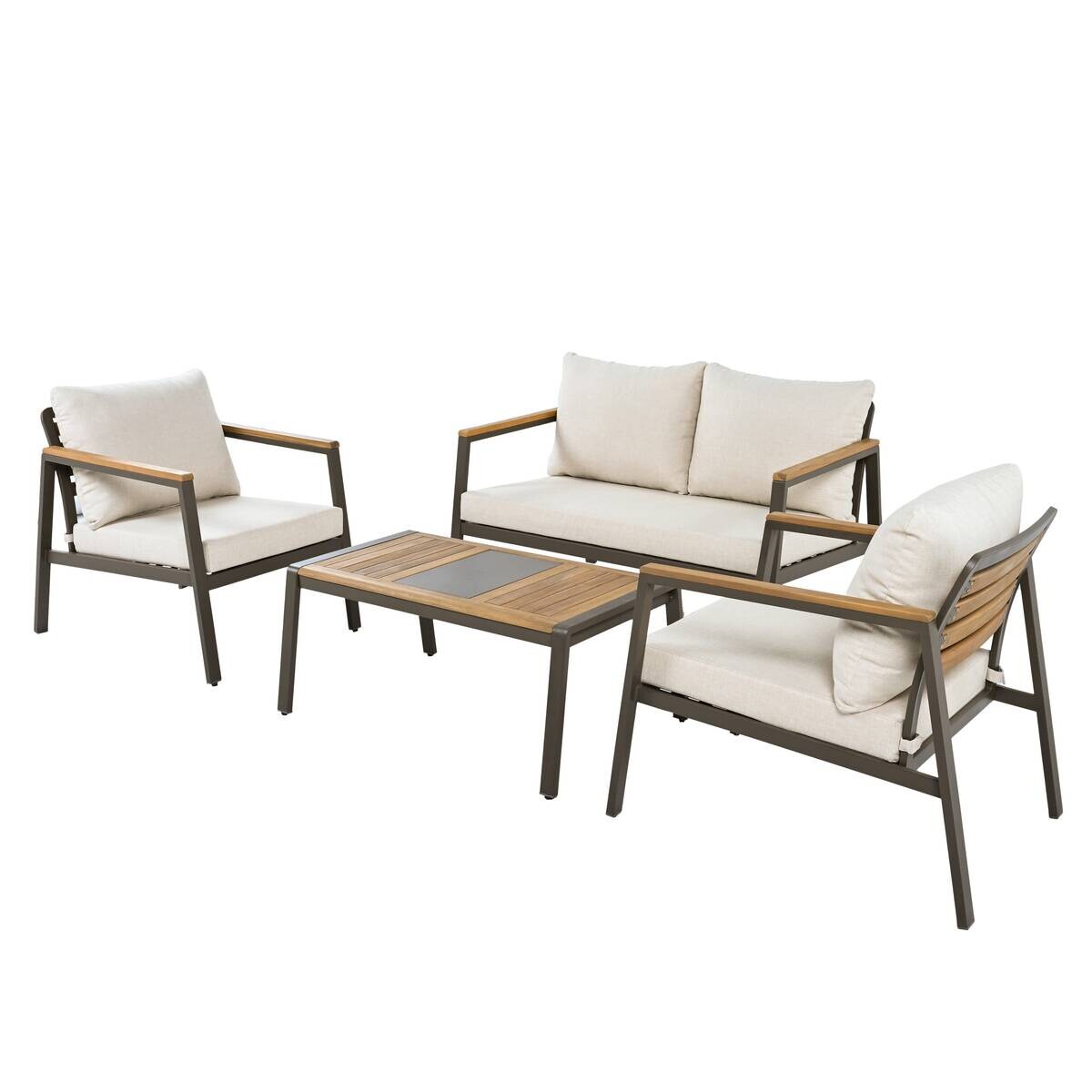 POCOline Gartensitzgruppe Grasse taupe Stahl