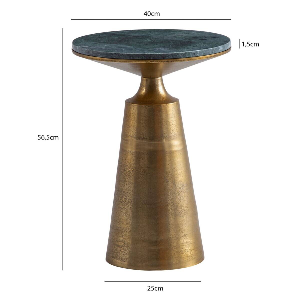 Beistelltisch gold Optik Marmor B/H/T: ca. 40x57x40 cm