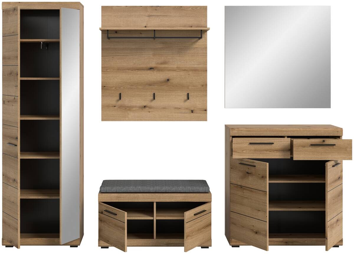 Garderobe SCOUT Evoke Oak Nachbildung B/H/T: ca. 272x197x40 cm