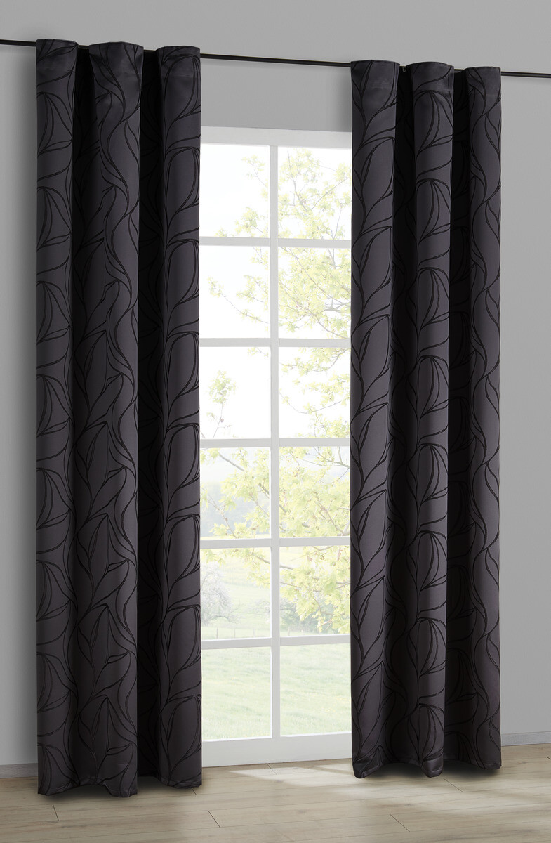 Kombivorhang Monte Carlo schwarz B/L: ca. 140x245 cm