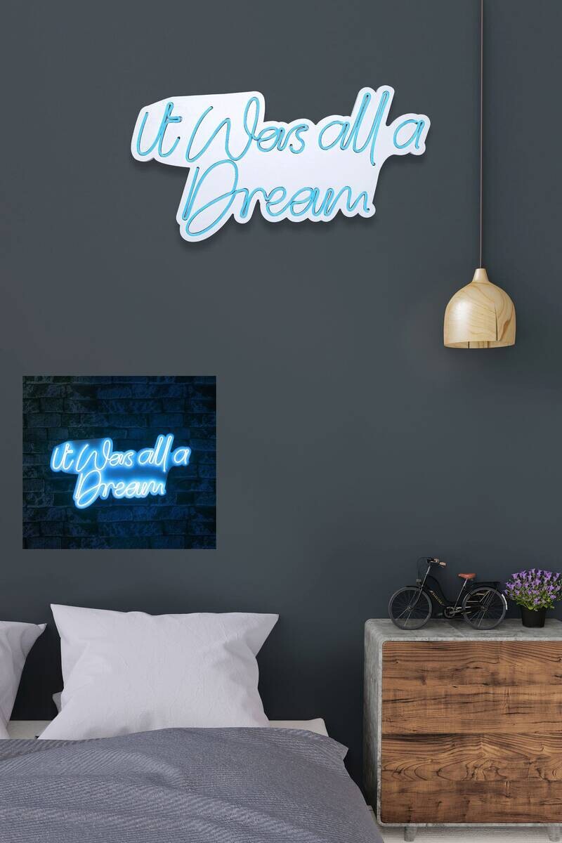 Opviq LED-Wandleuchte blau PVC B/H/T/L: ca. 60x31x2x60 cm