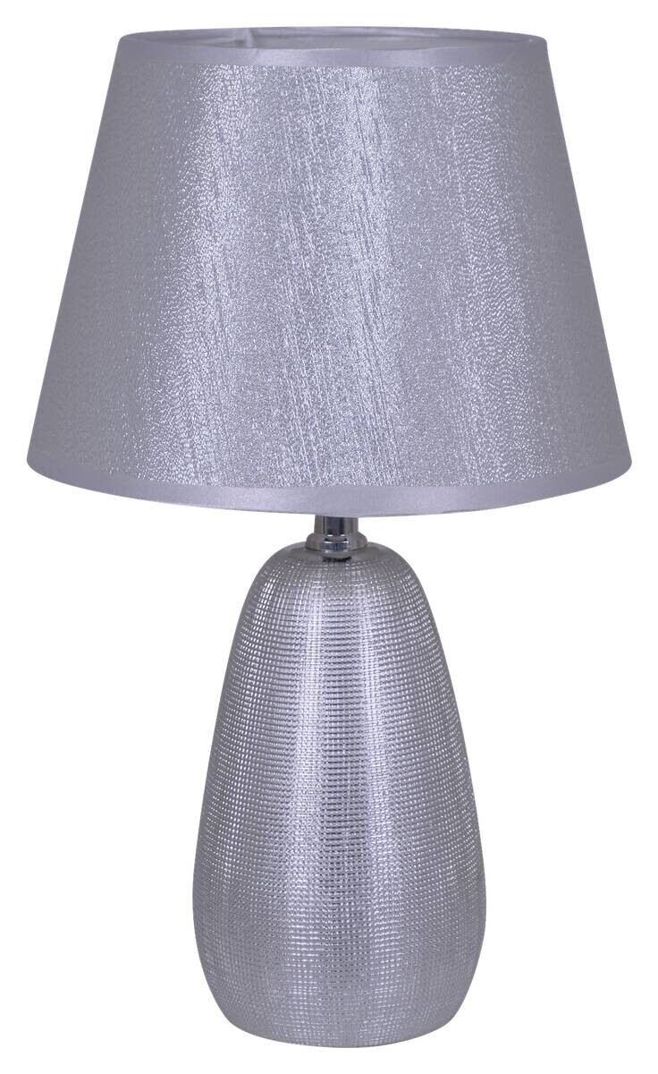 Näve Leuchten Tischleuchte 3150359 silber Keramik B/H/T: ca. 10x37x10 cm E14 1 Brennstellen