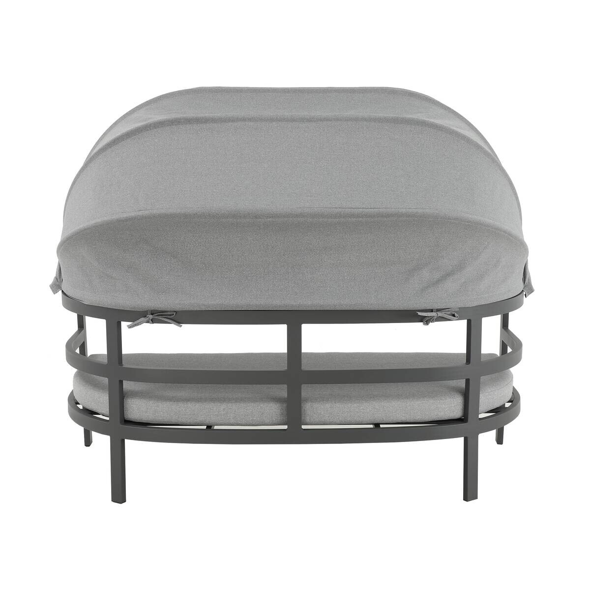 POCOline Sonneninsel mit Dach Barbados hellgrau Stahl