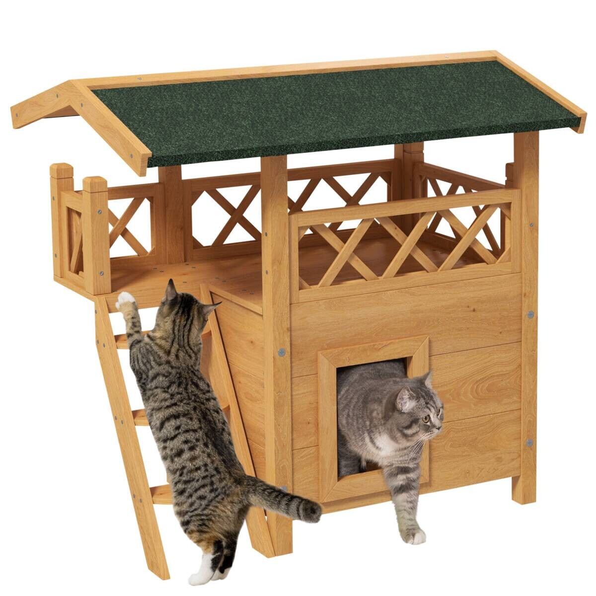 PawHut Katzen-Zubehör grün Edelstahl B/H/L: ca. 50x77x73 cm