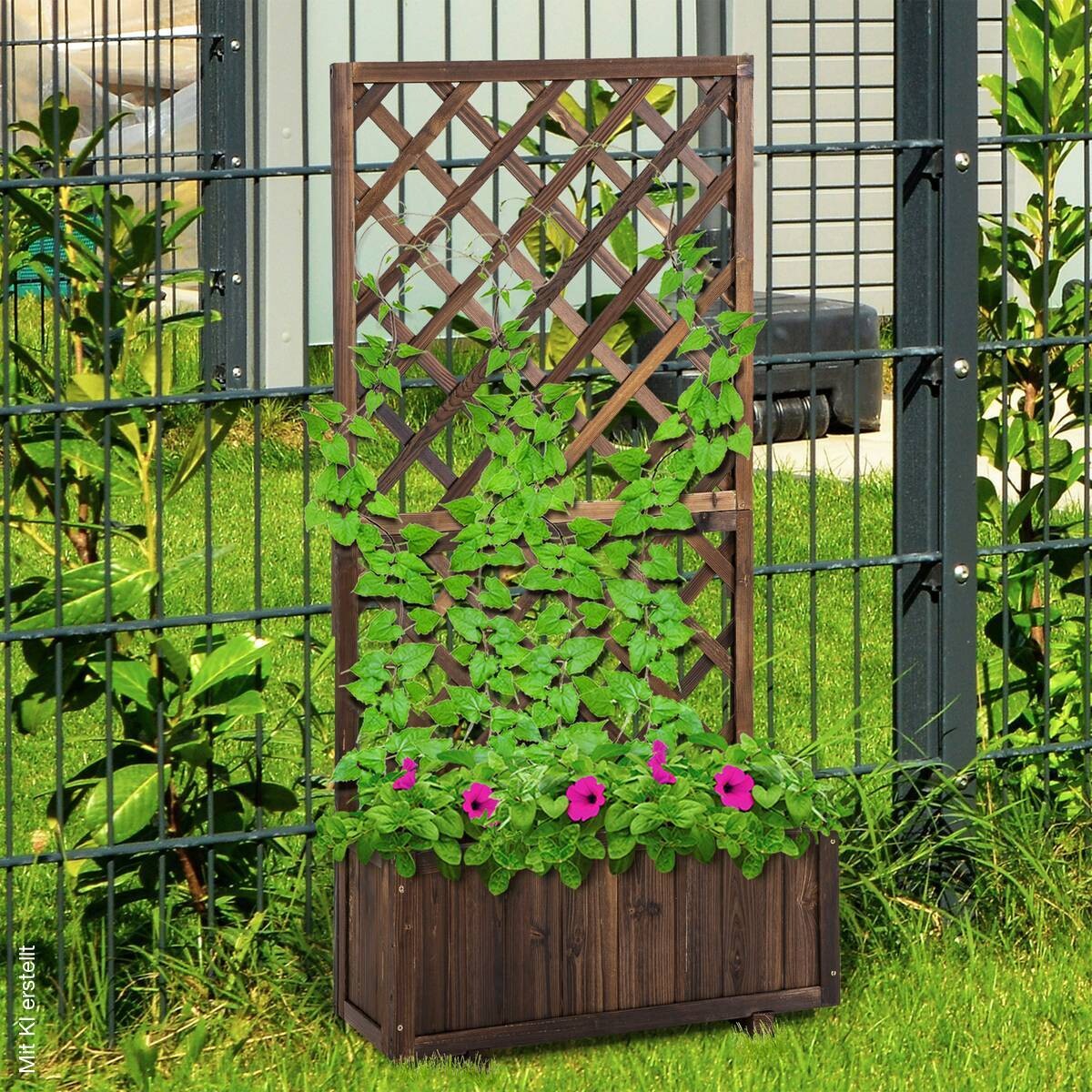 Outsunny Pflanzkasten dunkelbraun Holz B/H/L: ca. 32x150x73 cm