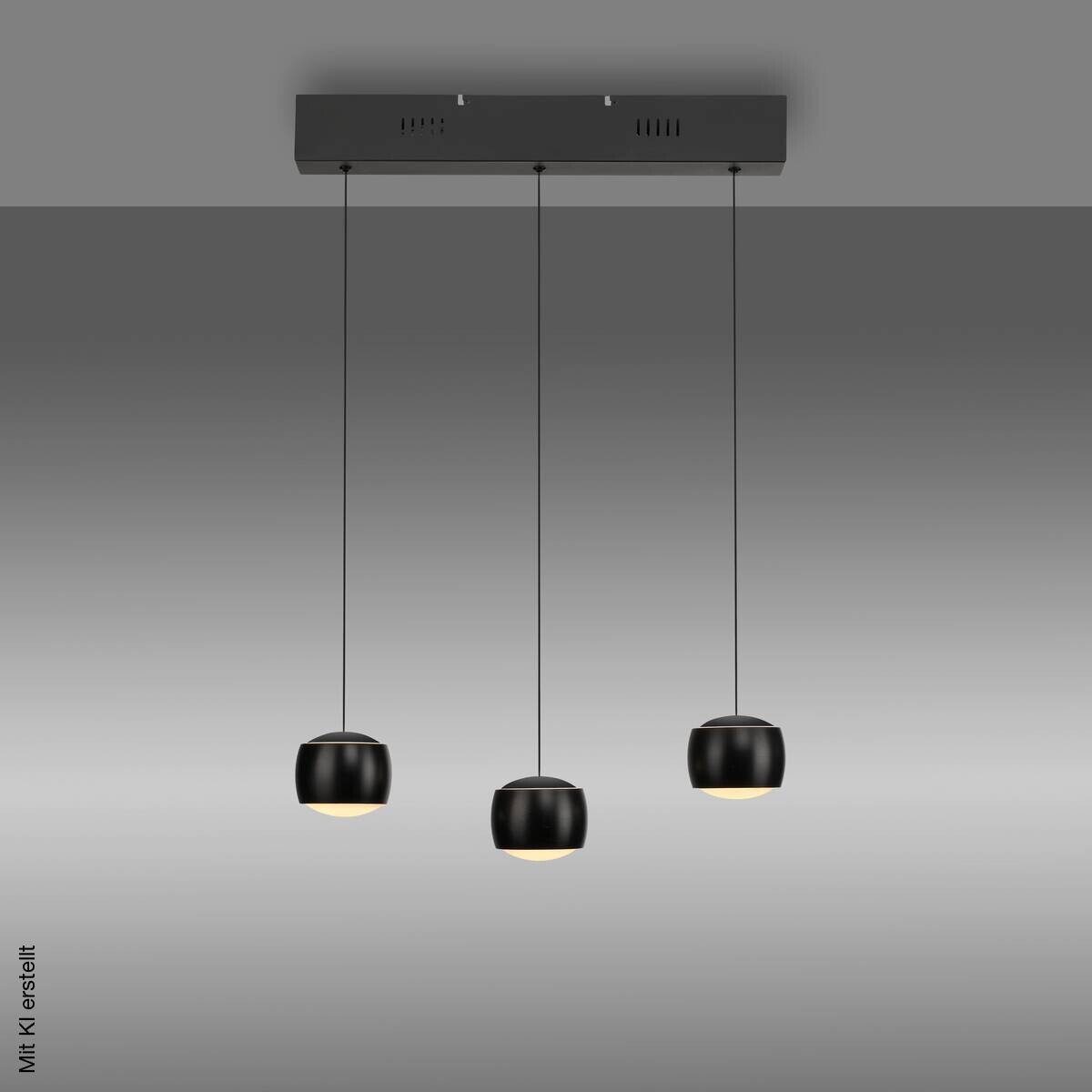 Just Light Pendelleuchte Ballini schwarz