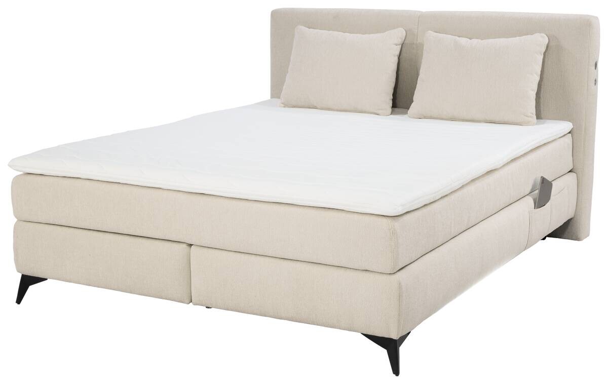 Boxspringbett beige Liegefläche B/L: ca. 160x200 cm