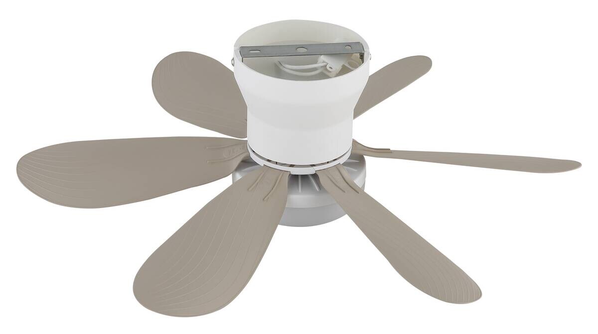 GLOBO LED-Deckenventilator Opal weiß sand H/D: ca. 16,5x51 cm max. 5 W