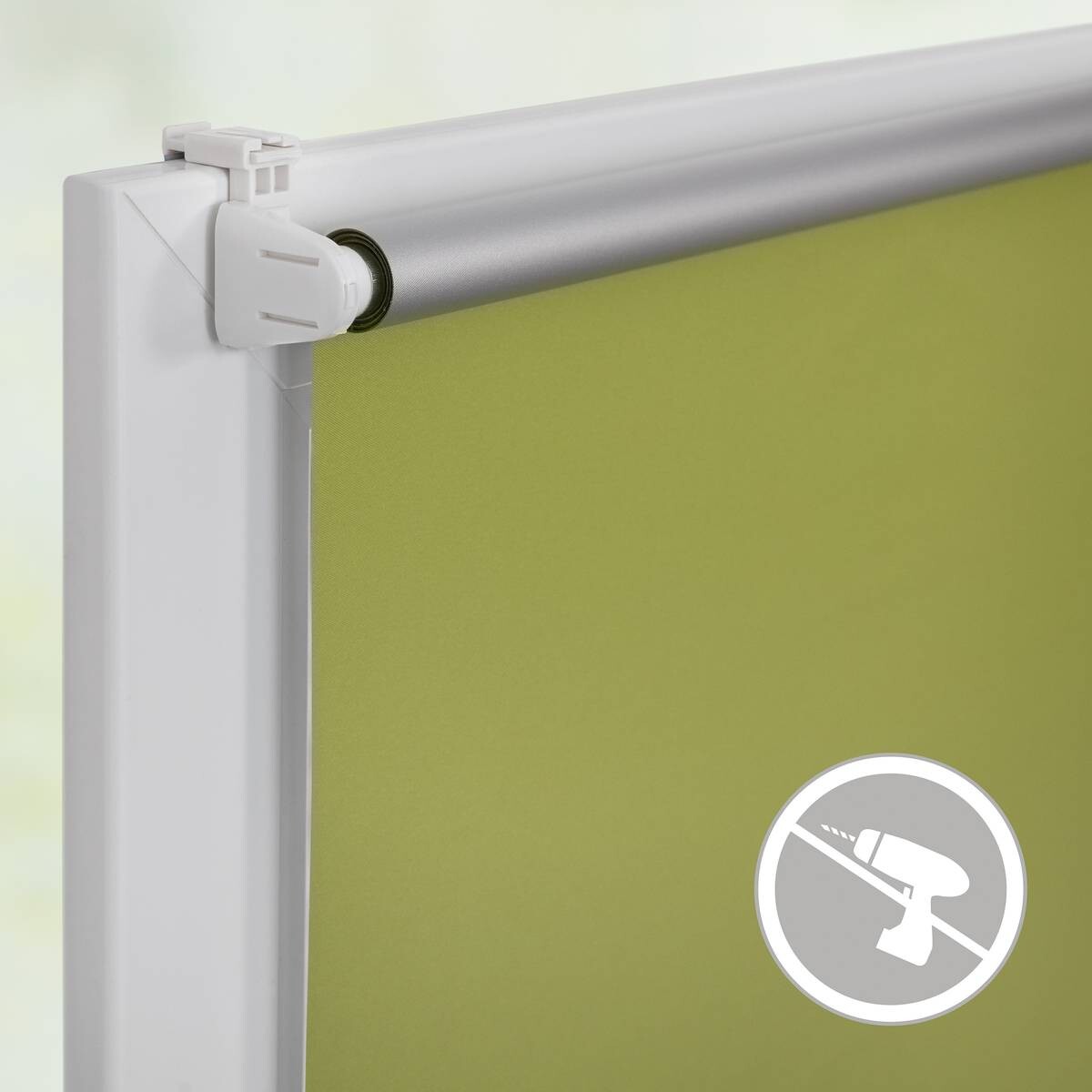 LICHTBLICK Thermo Klebe-/Klemmrollo Verdunklungsqualität grün B/L: ca. 80x150 cm