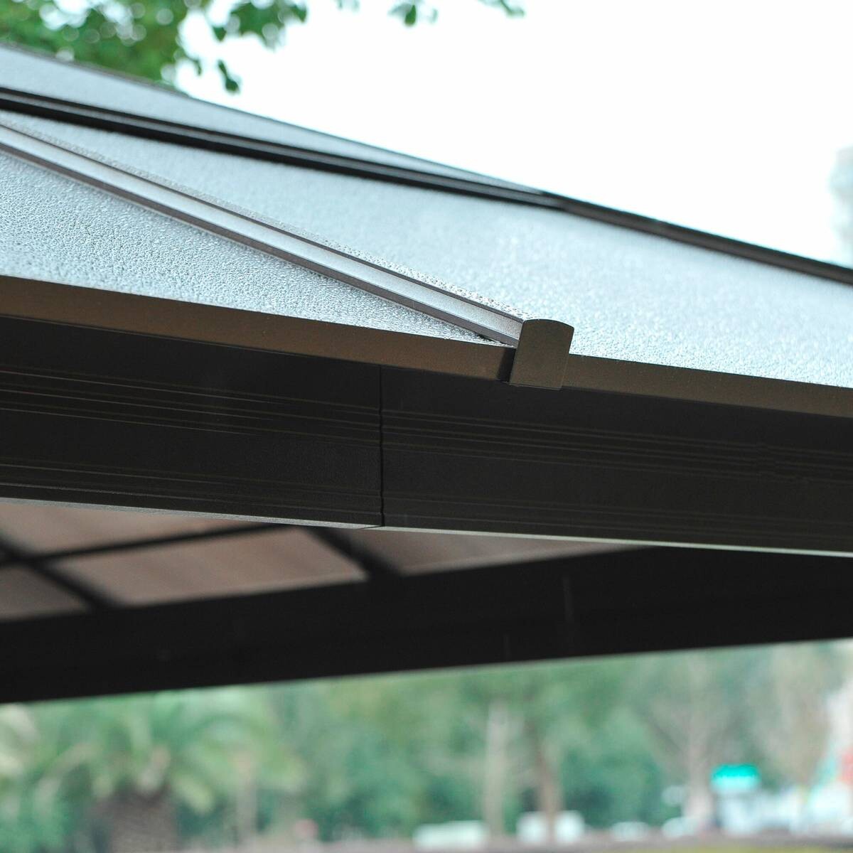 Outsunny Pavillon braun Aluminium B/H/L: ca. 360x265x420 cm