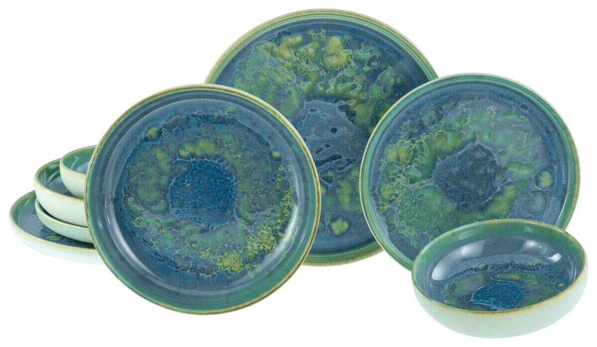 CreaTable Tafelservice Yuki grün Steinzeug 8 tlg.