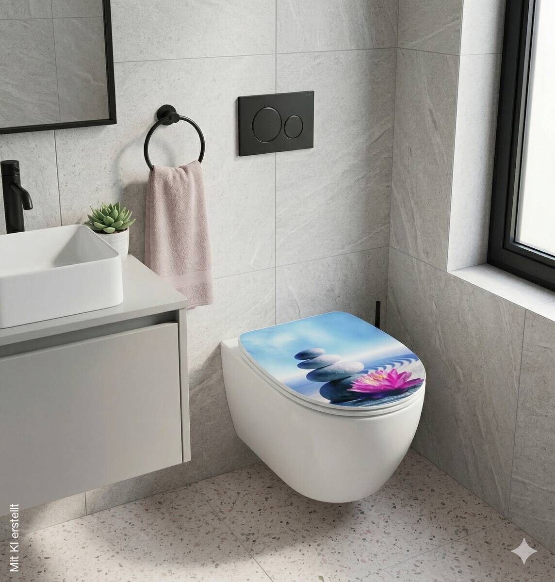 POCOline WC-Sitz Lotus blau Thermoplast