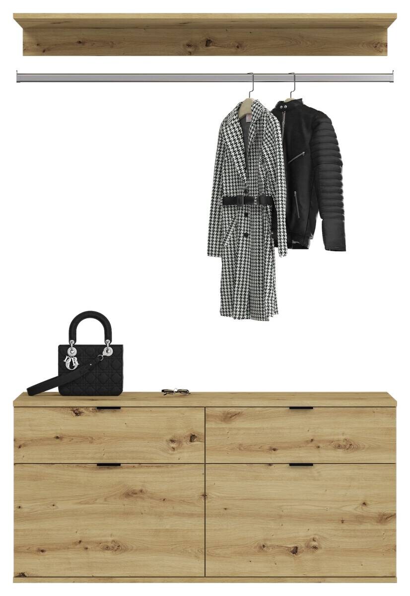 Garderobe PROJEKT Eiche Artisan Nachbildung Spiegel B/H/T: ca. 243x193x34 cm