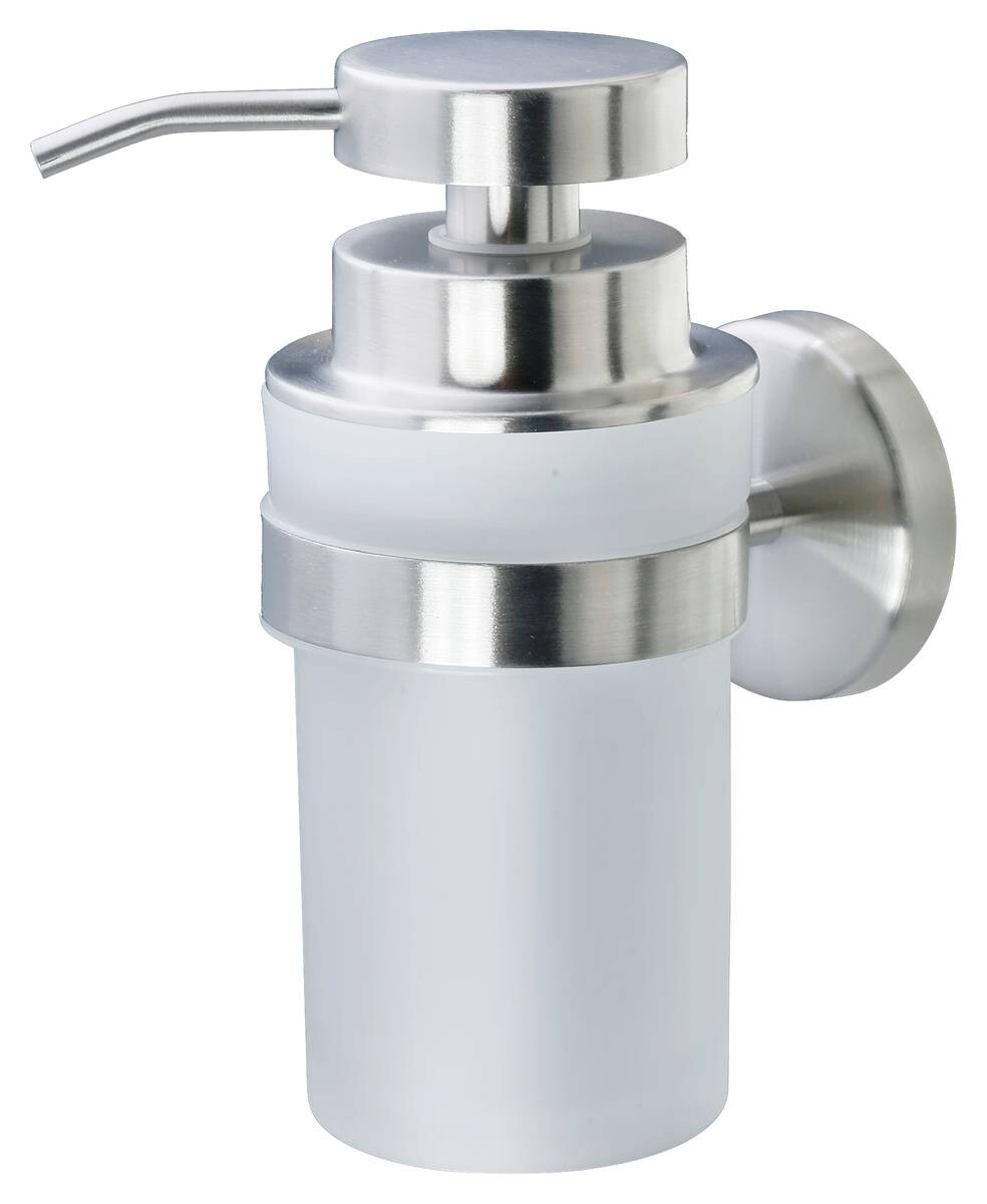 POCOline Seifenspender Milano Edelstahloptik Edelstahl B/H/L: ca. 12,7x15,6x7 cm