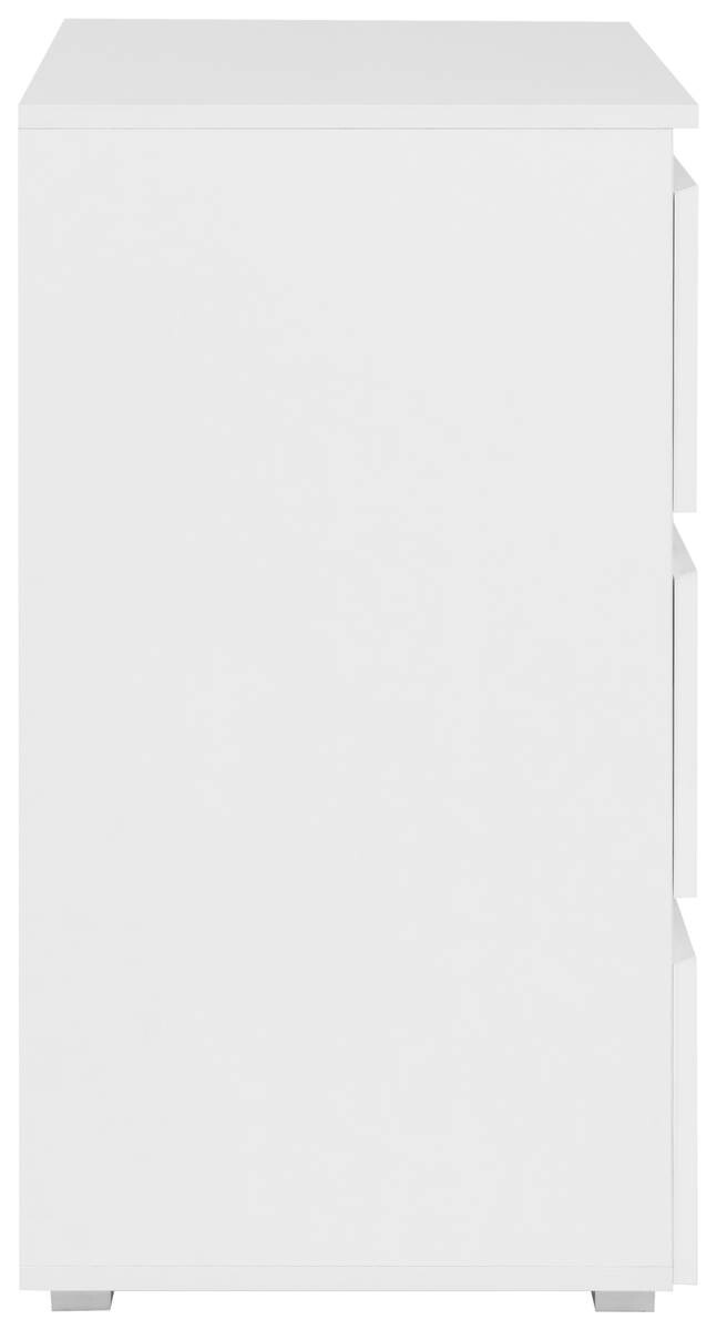 Schubkastenkommode Capetown weiß glänzend weiß B/H/T: ca. 80x80x45 cm