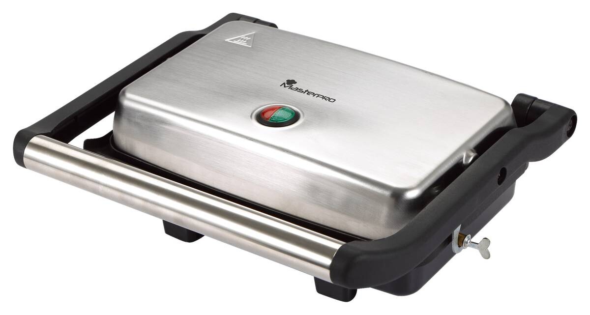 MASTERPRO Kontaktgrill BGMP-9008 silber Kunststoff Edelstahl B/H/T: ca. 35x13x30,5 cm