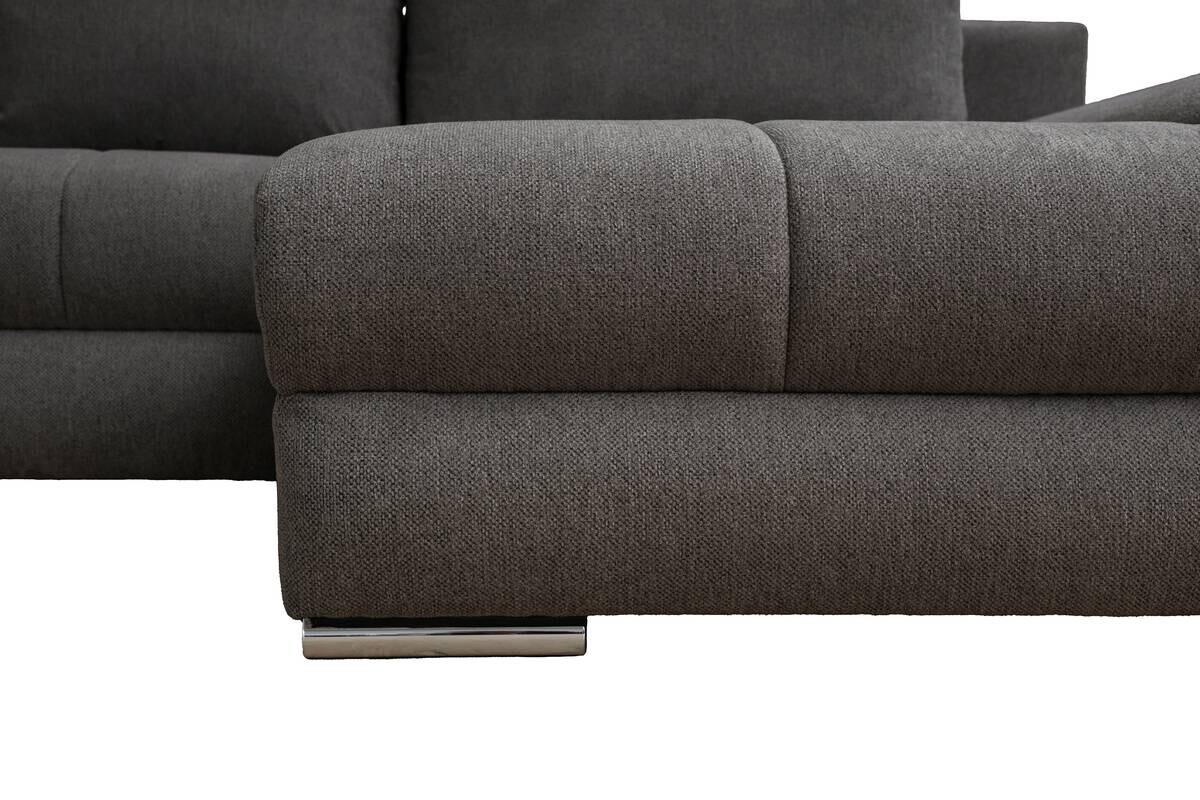 Ecksofa mit Bettfunktion und Bettkasten Lorenz braun Microfaser B/H/T: ca. 284x74x180 cm
