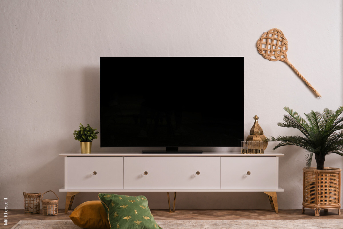 TV-Lowboard Istanbul weiß glänzend B/H/T: ca. 180x48x35 cm